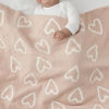 Picture of CREVENT 30"X40" Cozy Soft Warm Chenille Baby Blanket for Girls Boys, Newborn Essentials for Infant, Baby Shower Receiving Gift - Pink Heart