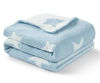 Picture of CREVENT 30"X40" Cozy Soft Warm Chenille Baby Blanket for Girls Boys, Newborn Essentials for Infant, Baby Shower Receiving Gift - Blue Star