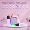Picture of Fede Karaoke Machine for Kids Adults, Mini Karaoke Machine with 2 Wireless Microphones, Portable Bluetooth Speaker with Voice Changing Effects & LED Lights, Best Gifts Toys for Girls and Boys Black