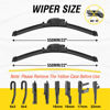 Picture of 5 PLUS® Windshield Wiper Blades 22 Inch + 22 Inch (2 PACK), Automotive Replacement Windshield Wiper Blades For My Car - OEM Quality Premium All-Season Windshield Wipers