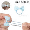 Picture of CÉLLOT Baby Hair Ties with Bows Tiny 2 inch Baby Hair Bow Durable Hand Sewed Rubber Bands Ponytail Holders Baby Hair Accessories for Baby Girls Infants Toddlers Gifts in Pairs
