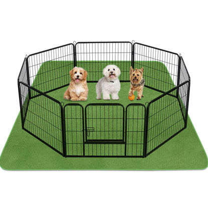 Picture of INVENHO Washable Pee Pads for Dogs 72"x72" Reusable Dog Pads Extra Large Upgrade Non-Slip Dog Pee Pads Heavy Absorbency Puppy Pee Pads Quick Dry Whelping Pads/Waterproof Puppy Training Pad