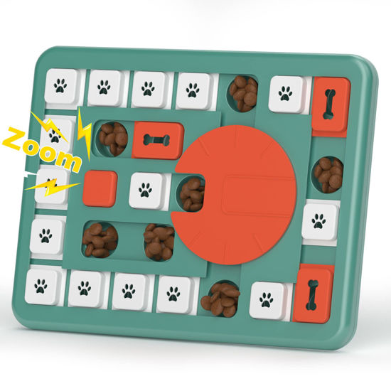 Picture of FOXMM Dog Puzzle Toys,Interactive Treat Puzzle Dog Toy for IQ Training & Mental Stimulating,Treat Puzzle Dispensing with Squeaky Design for Large Medium Smart Dogs