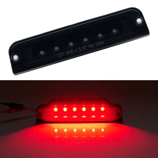 Picture of Cxdar Third 3rd Brake Light LED for 1997-2006 Jeep Wrangler, High Mount Rear Brake Lights Assembly for 97-06 Wrangler TJ, Waterproof Center Cab Lamp Stop Light