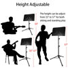 Picture of Sheet Music Stand with Light and Phone Holder, 57" Portable Music Stand for Sheet Music High Stability, Height Adjustable Music Stands with Carrying Bag(33-57inch, Plate without hole)