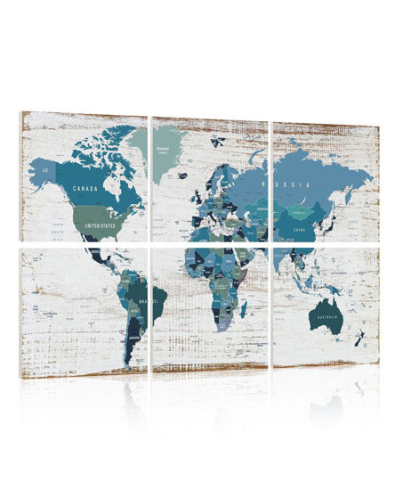 Picture of YPY Acoustic Panels Art Soundproof Panels: Vintage World Map Print Acoustic Panels Decorative Sound Absorbing Panels for Office Recording Studio Room,12" x 12",Set of 6