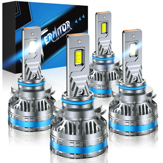 Picture of FAHREN 9005 9006 Fog Light Bulbs, 2024 Upgraded 240W 64000LM Lighting Bulb With Fan, 6500K Cool White IP68 Waterproof,Pack of 4