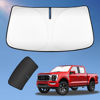 Picture of Sun Shade Sunshade for Ford F150 2021-2024 Windshield Cover, F-150 Super Crew Cab,Super Cab,Regular Cab 2-Layers Sun Shield 240T Silver Sun Visor Foldable Window Shade Blocks UV Rays Car Accessories