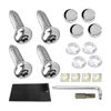 Picture of YALOK Anti Theft License Plate Screws Kits- Rustproof Stainless Steel Car Tag Plate Mounting Hardware, M6 (1/4") Tamper Proof Fastener Nut, Caps Cover for Front Rear Frame Holder Mounting（Silver-Set2）