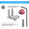 Picture of YALOK Anti Theft License Plate Screws Kits- Rustproof Stainless Steel Car Tag Plate Mounting Hardware, M6 (1/4") Tamper Proof Fastener Nut, Caps Cover for Front Rear Frame Holder Mounting（Silver-Set2）