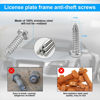 Picture of YALOK Anti Theft License Plate Screws Kits- Rustproof Stainless Steel Car Tag Plate Mounting Hardware, M6 (1/4") Tamper Proof Fastener Nut, Caps Cover for Front Rear Frame Holder Mounting（Silver-Set2）