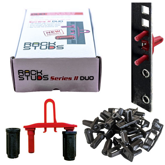 Picture of Rackstuds DUO20 1RU Series II Rack Mount Solution - Effortless Alternative to Traditional Rack Screws and Cage Nuts & Server Rack Screws Ideal for Server Hardware Setup - 20-Pack, Universal Version