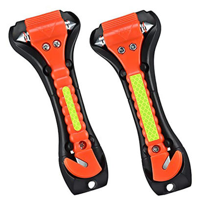 Picture of [2 Pack] VT Car Escape Tool, Window Breaker and Seat Belt Cutter [2021 Upgraded] Emergency Escape Tool for Car Accidents and First Responders, Premium Carbon Steel Safety Hammer