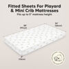 Picture of 2-Pack Mini Crib Sheets Fitted, Pack and Play Sheets - Organic Cotton Pack N Play Sheets for Pack and Play Mattress, Playard Baby Crib Sheets, Jersey Crib Sheets Neutral for Boys,Girls (Elly)