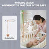 Picture of Crib Mobile Arm - HBM Rotating Wooden Mobile Arm for Crib 28-33 inch Baby Mobile Hanger Nursery Mobile Stand for Crib (Bear Mobile Holder)