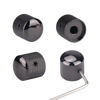 Picture of XIYANGJUAN 4Pcs Metal Guitar Knobs Volume Tone Control Knobs Dome Knobs with with Allen Keys Screws for Fender Telecaster Gibson Les Paul Electric Guitar Bass (Black)