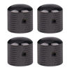 Picture of XIYANGJUAN 4Pcs Metal Guitar Knobs Volume Tone Control Knobs Dome Knobs with with Allen Keys Screws for Fender Telecaster Gibson Les Paul Electric Guitar Bass (Black)