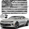Picture of Autoamerics 1-Piece Windshield Sun Shade Gray Camo American Flag USA Design - Foldable Car Front Window Sunshade for Most Sedans SUV Truck - Blocks Max UV Rays and Keeps Your Vehicle Cool - Small