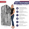 Picture of Autoamerics 1-Piece Windshield Sun Shade Gray Camo American Flag USA Design - Foldable Car Front Window Sunshade for Most Sedans SUV Truck - Blocks Max UV Rays and Keeps Your Vehicle Cool - Small