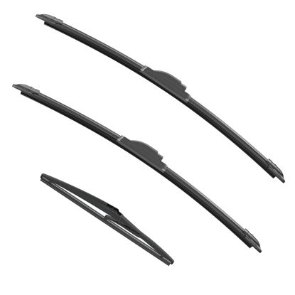 Picture of ANIKLUIM® 24"+14" Wiper Blades with 12" Rear Wiper Blade Set Replacement for 2012-2019 Fiat 500 Windshield Wipers Original Factory Quality (Pack of 3)