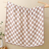 Picture of HardNok Ultra Soft Muslin Baby Blanket,A Versatile Swaddle and Bed Blanket for Babies, Toddlers, Boys, and Girls (1 Coffee Checkered 1 Pack).