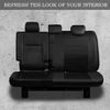 Picture of CAR PASS Leather Back Seat Cover, Universal Bench Seat Cover, Super 5mm Composite Sponge Inside, Airbag Compatible Fits Most Automotive, Cars, SUVs, Trucks, and Vans (Rear, Black)