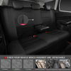 Picture of CAR PASS Leather Back Seat Cover, Universal Bench Seat Cover, Super 5mm Composite Sponge Inside, Airbag Compatible Fits Most Automotive, Cars, SUVs, Trucks, and Vans (Rear, Black)