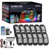 Picture of Nilight RGB LED Rock Lights Kit 12 PCS 18LED Wide Angle Wheel Well Light with Remote & Bluetooth App Dual Control Multi Modes Underglow Multicolor Neon Light Pod for ATV UTV SUV Offroad Truck RZR Boat