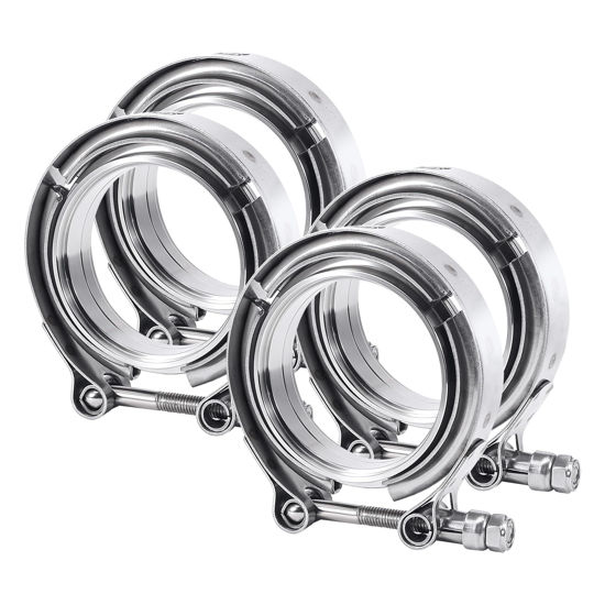 Picture of EVIL ENERGY 2.5 Inch V Band Clamp with Flange Male Female 304 Stainless Steel 4PCS