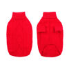 Picture of Queenmore Small Dog Pullover Sweater, Cold Weather Cable Knitwear, Classic Turtleneck Thick Warm Clothes for Chihuahua, Bulldog, Dachshund, Pug (Red, X-Large)