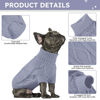 Picture of Queenmore Small Dog Pullover Sweater, Cold Weather Cable Knitwear, Classic Turtleneck Thick Warm Clothes for Chihuahua, Bulldog, Dachshund, Pug, Yorkie (Grey, Medium)