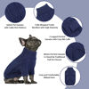 Picture of Queenmore Small Dog Pullover Sweater, Cold Weather Cable Knitwear, Classic Turtleneck Thick Warm Clothes for Chihuahua, Bulldog, Dachshund, Pug (Dark Navy, X-Large)