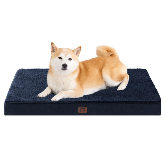 Picture of EHEYCIGA Orthopedic Dog Beds for Large Dogs with Removable Washable Cover, Navy, 36x27
