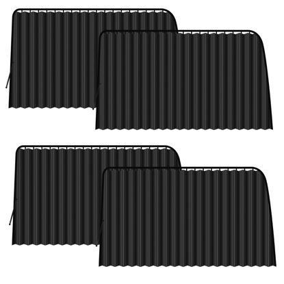 Picture of XCBYT Car Window Shades - 4 Pack Car Window Covers 99% UV Glare Protection Car Curtains Keep Cooler Magnetic Side Window Sun Shade for Eating Breastfeeding Taking a nap Clothes Changing Camping
