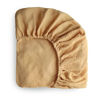 Picture of mushie Extra Soft Muslin Fitted Crib Sheet | 192 Thread Count | 28"x 52" (Fall Yellow)