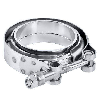 Picture of EVIL ENERGY 3.5 Inch V Band Clamp with Flange Male Female Stainless Steel 2PCS