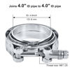 Picture of EVIL ENERGY 4.0 Inch V Band Clamp with Flange Male Female Stainless Steel 2PCS