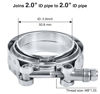 Picture of EVIL ENERGY 2.0 Inch V Band Clamp with Flange Male Female Stainless Steel 2PCS