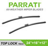 Picture of PARRATI® High Performance Premium All-Season Automotive Windshield Wipers with Rear Wiper Blades Replacement for 2014-2015 Chevrolet Spark Spark EV,Easy to Install 24"+16"+12"(Set of 3)