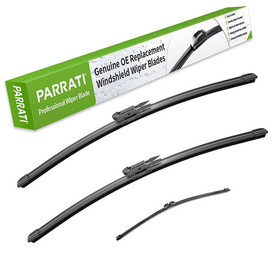 Picture of PARRATI® High Performance Premium All-Season Automotive Windshield Wipers with Rear Wiper Blades Replacement for 2013-2019 Ford Escape,Easy to Install 28"+28"+11"(Set of 3)