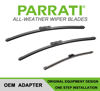 Picture of PARRATI® High Performance Premium All-Season Automotive Windshield Wipers with Rear Wiper Blades Replacement for 2013-2019 Ford Escape,Easy to Install 28"+28"+11"(Set of 3)