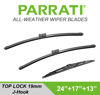 Picture of PARRATI® High Performance Premium All-Season Automotive Windshield Wipers with Rear Wiper Blades Replacement for 2010-2017 Terrain Equinox,Easy DIY Install 24"+17"+13" (Set of 3)