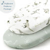Picture of Stretch Ultra Soft Fitted Bassinet Sheet Set 2 Pack, Universal Fit for Bassinets Baby Cradle Moses Basket Oval Rectangle Mattress Safe and Snug, Dinosaur