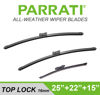 Picture of PARRATI® High Performance Premium All-Season Automotive Windshield Wipers with Rear Wiper Blades Replacement for 2018-2022 Volkswagen Tiguan,Easy DIY Install 25"+22"+15" (Set of 3)