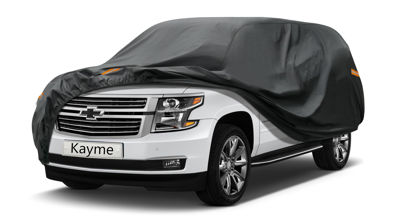 Picture of Kayme 7 Layers SUV Car Cover Custom Fit for Chevrolet Chevy Tahoe (2007-2025) Waterproof All Weather for Automobiles, Outdoor Full Cover Rain Sun UV Protection.