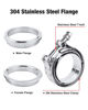 Picture of EVIL ENERGY 3.0 Inch V Band Clamp with Flange Male Female Stainless Steel 2PCS