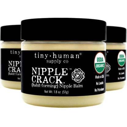 Picture of Organic Nipple Cream, Nipple Crack Lanolin Free Nipple Butter (3 Pack), Balm for Breastfeeding Mothers, No Need to Wash Off, Safe for Baby and Mama