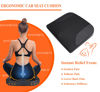 Picture of kingphenix Premium Car Seat Cushion, Memory Foam Driver Seat Cushion to Improve Driving View- Coccyx & Lower Back Pain Relief- Seat Cushion for Car, Truck, Office Chair (Black Mesh Cloth)