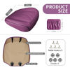 Picture of 2 Pack Leather Front Car Seat Cover Bottom Car Seat, Universal Anti-Slip Driver Car Seat Protectors with Storage Pocket, Waterproof Bottom Auto Seat Cushion Pad Mat for Most Vehicles(Purple)