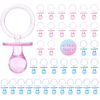 Picture of Pacifiers for Baby Shower Game, 36 Plastic Pacifiers for Baby Shower Decoration DIY, Large Size Baby Shower Pacifiers, Gender Reveal Party Table Scatter/Hunt Baby Shower Game Props(Blue&Pink, 2.75 in)